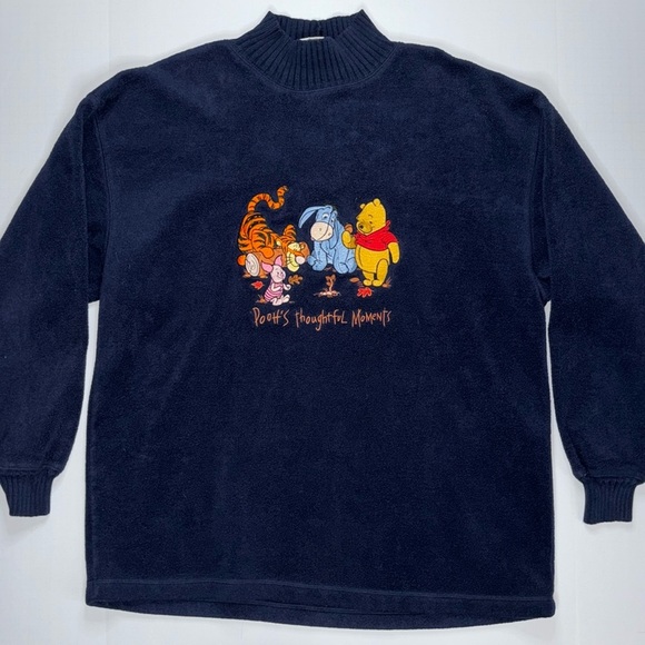 Disney Sweaters - Vintage Disney Fleece Pooh’s Thoughtful Moments Sweater Size XXL